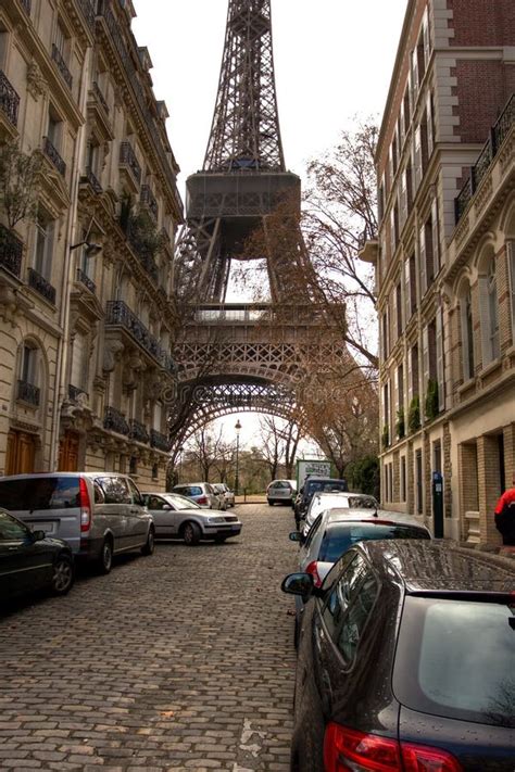 Eiffel Tower On The Street In Paris Stock Photo Image Of France City
