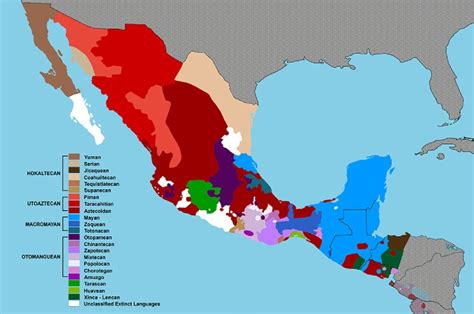 An Image Of A Map Of Mexico With All The States Colored In Red And Blue