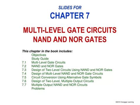 Ppt Slides For Chapter 7 Multi Level Gate Circuits Nand And Nor Gates