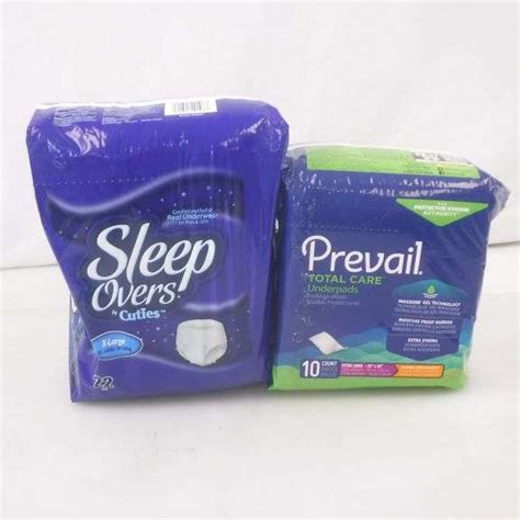 Assortment Of 2 Pack Of 10 Prevail Total Care Underpads Xl 30 X 30