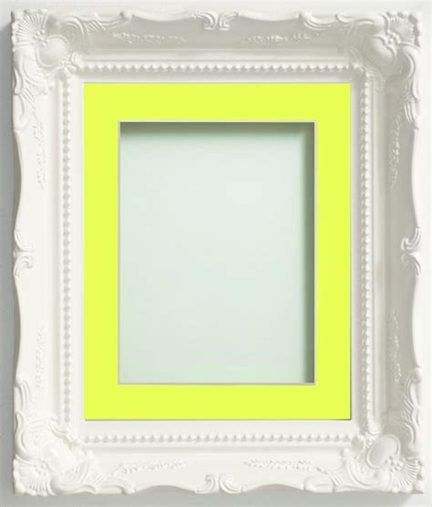 Langley White 12x10 Frame With Lemon Bon Bon Mount Cut For Image Size 8x6