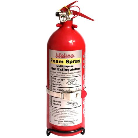 The only buildings where fire extinguishers are not mandated are family homes. Lifeline Fire Extinguisher 1.75Ltr Hand Held Refill