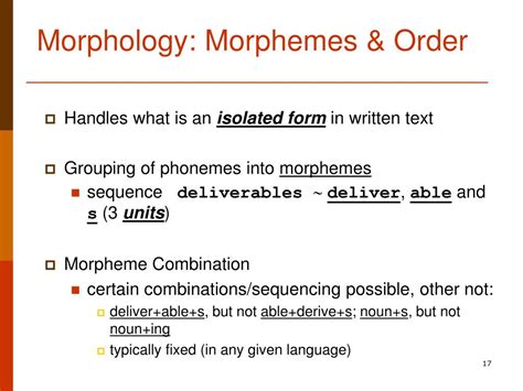 Learn vocabulary, terms and more with flashcards, games and other study tools. PPT - Morphology PowerPoint Presentation, free download ...
