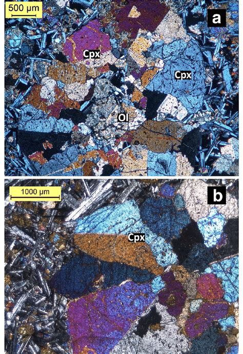Thin Section Photomicrographs Of The Powai Ankaramite Between Crossed