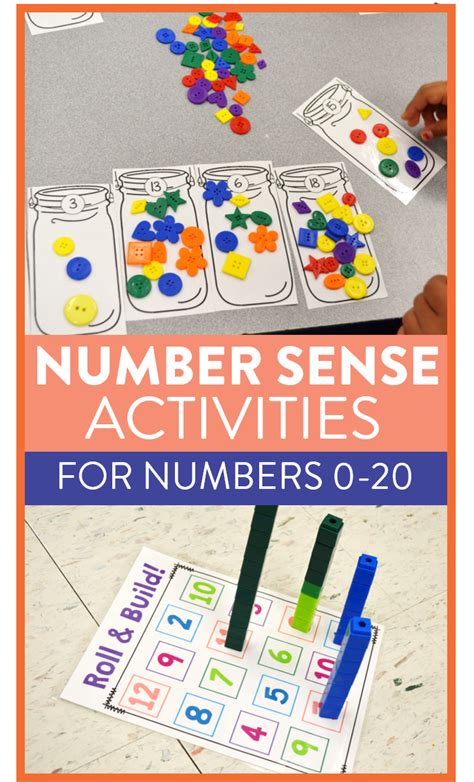 Math Activities For Kindergarten Number Sense