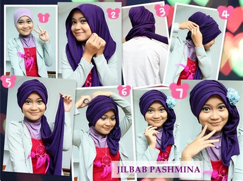 6 tutorial hijab pashmina ini cocok buat kalian pergi kemana aja loh!!!semoga menginspirasi dan makin bikin semangat untuk berhijab nya semoga. Tutorial Cara Memakai Jilbab Pashmina Modis Dan Menawan