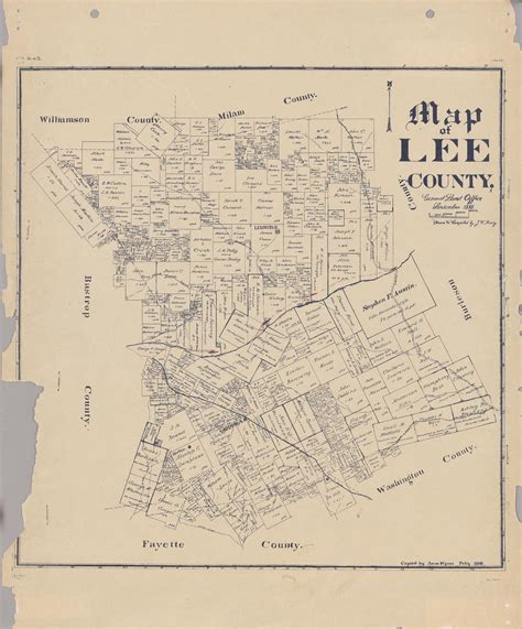 Map Of Lee County The Portal To Texas History