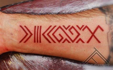 Red Latin Symbol Forearm Tattoo Tattooimagesbiz