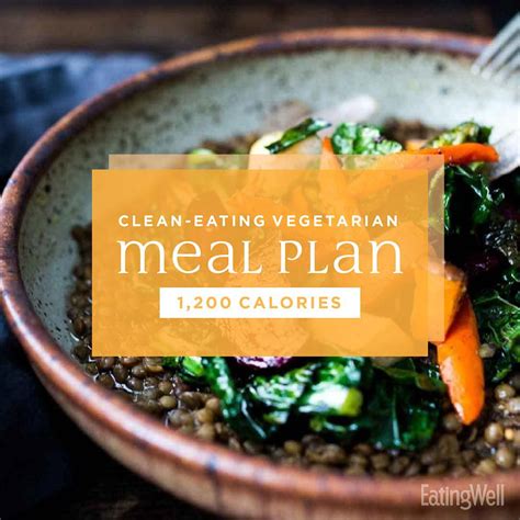 7 Day Clean Eating Vegetarian Meal Plan To Lose Weight 1200 Calories