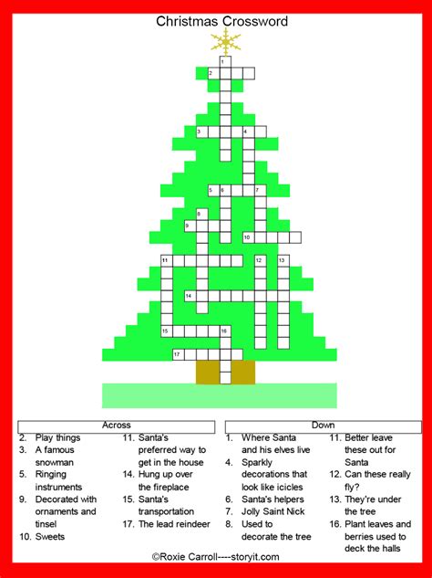 Christmas crossword puzzle