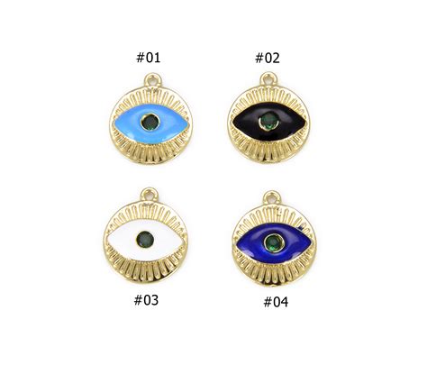 Enamel Evil Eye 14k Gold Filled Charm Pendant Evil Eye Charm Evil Eye