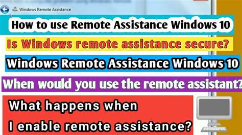How To Use Remote Assistance Windows 10windows 11 Is Windows Remote