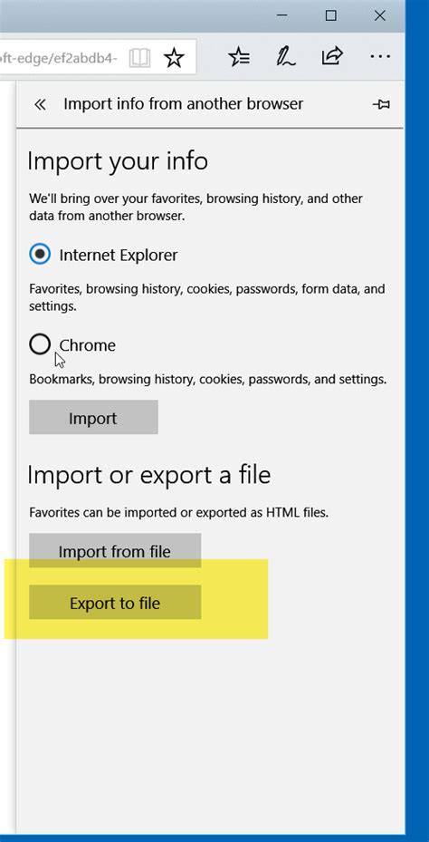 How To Export Bookmarks From Microsoft Edge In Windows 10