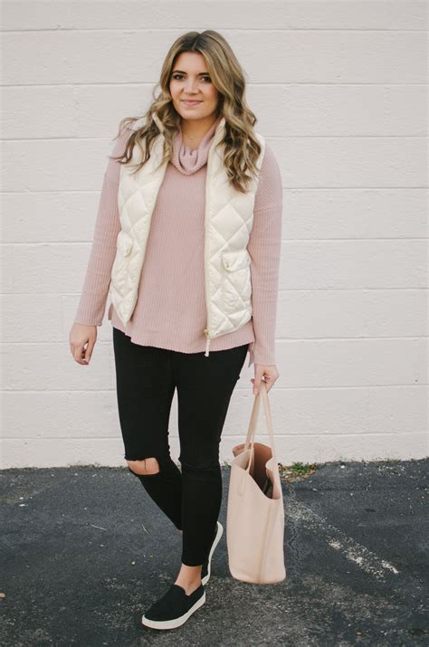 White Puffer Vest Outfit Winter Outfit Idea By Lauren M