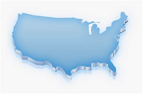 United States Clipart Shape Usa Map 3d Png Transparent Png Kindpng