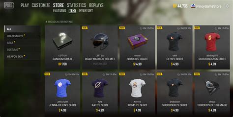 Additionally, you have the option to purchase the newest type of pubg crate for bp, although these are much more expensive. PSA Streamer Skins are now available inside PUBG ...