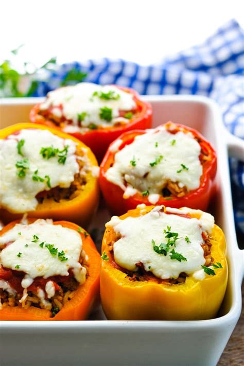 Stuffed Peppers With Rice The Seasoned Mom