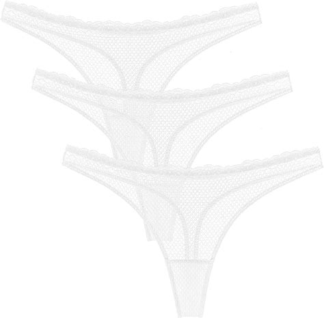 Buy Wingslove Women S 3 Pack See Through G String Sexy Lace Thongs Underwear Hipster Bikini