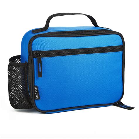 Fit And Fresh Insulated Essential Lunch Box With External Pocket Blue