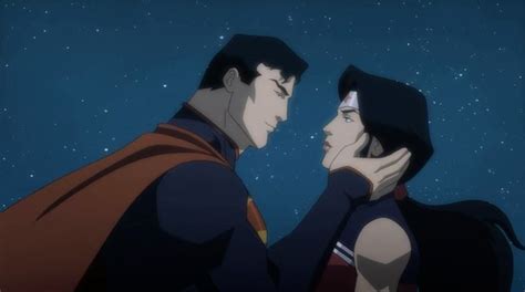 The Kiss From Throne Of Atlantis Animated Movies Superman Wonder