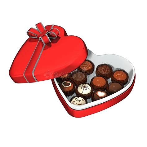 Graphic Style Box Of Heart Shaped Chocolates Stock Illustration Illustration Of Chocolates