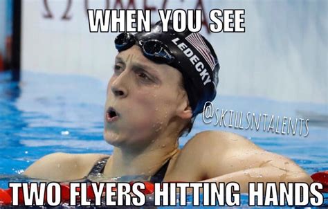 When Youre One Of Those Flyers Swimming Memes Swimming Jokes