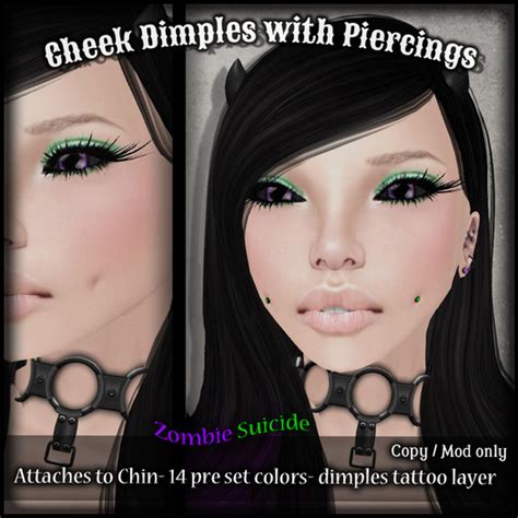 Second Life Marketplace Zs Dimpled Cheeks With Piercings Lower Price
