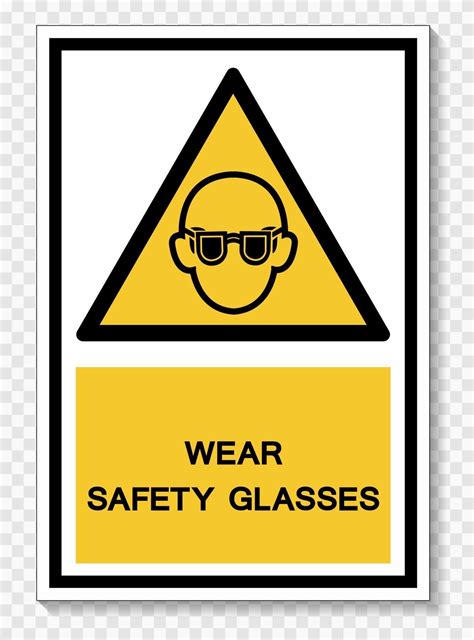 Wear Safety Glasses Symbol Sign Isolate On White Backgroundvector