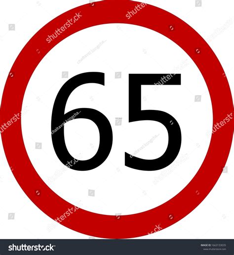Speed Limit 65 Kmh Mph Sign Stock Illustration 1663133035 Shutterstock