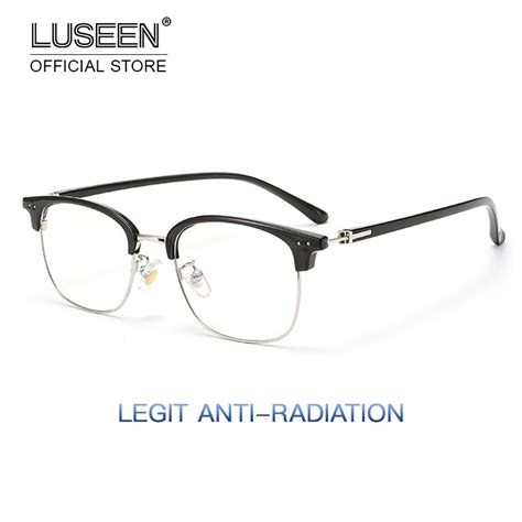 Luseen Anti Radiation Eyeglass For Man Woman Tr Frame Replaceable Lens