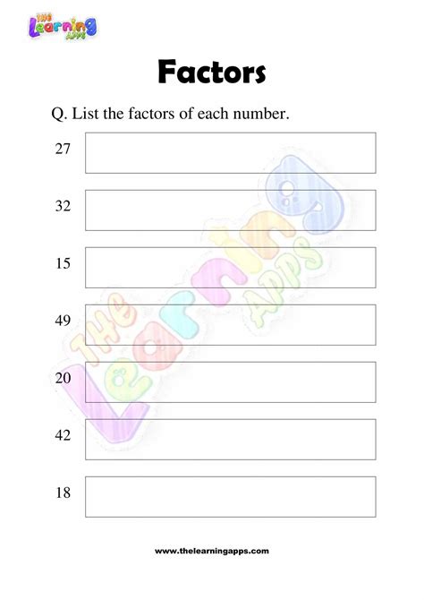 Free Printable Factoring Worksheets With Answers Pdfs Worksheets