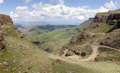 Sani Pass Road Winding Up Into Lesotho Travelgek