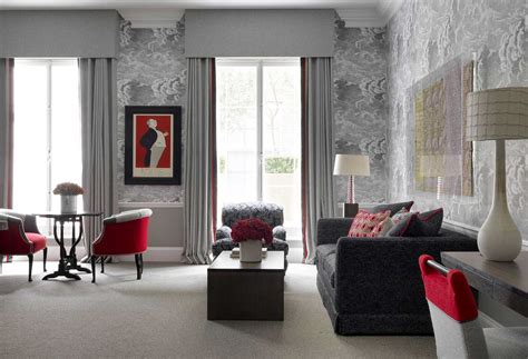 Modern Grey And Red Living Room Idea