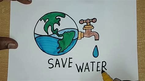 How To Draw Save Water Save Earth Poster Drawing Yout