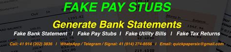 Generate Bank Statement Fake Paystubs