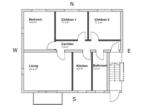 6 Floor Plan Of The Simulated Apartment Download Scientific Diagram