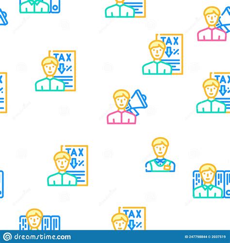 Salesman Business Occupation Icons Set Vector Stock Vector
