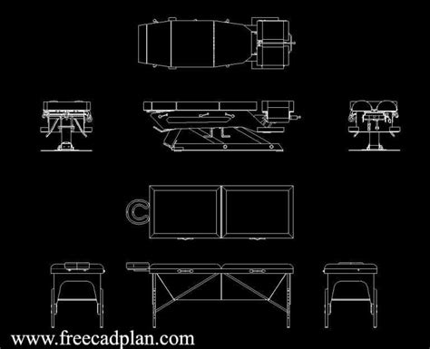 Massage Table Dwg Cad Block In Autocad Free Download Free Cad Plan
