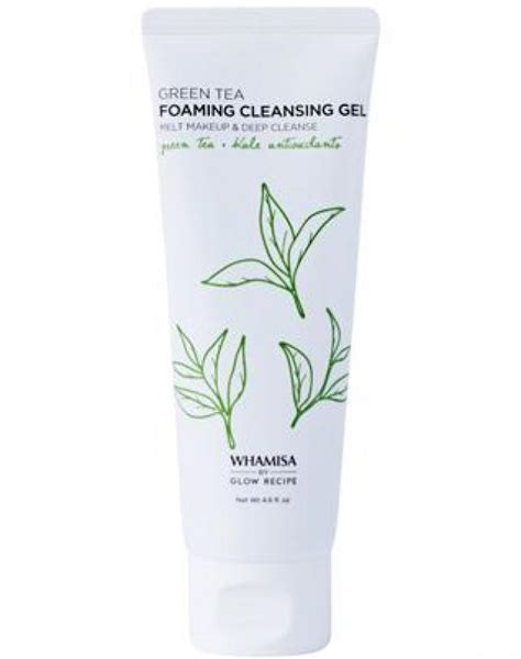 Whamisa By Glow Recipe Green Tea Foaming Cleansing Gel Beauty Review