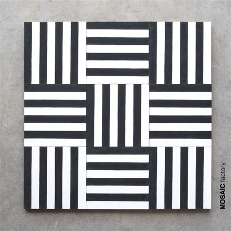 Decorative Floor And Wall Tiles With Black And White Lines That Can Be