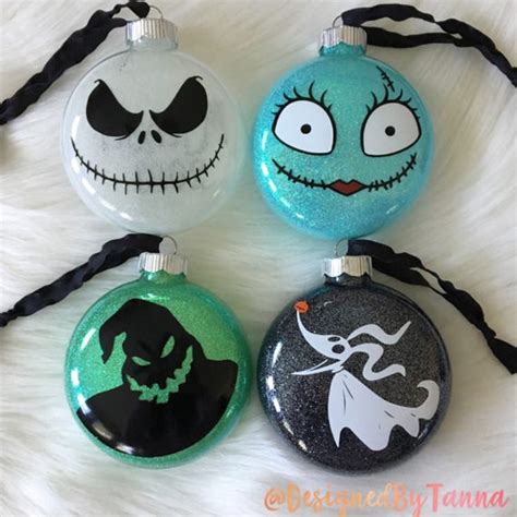 Nightmare Before Christmas Inspired Christmas Ornaments Set Etsy