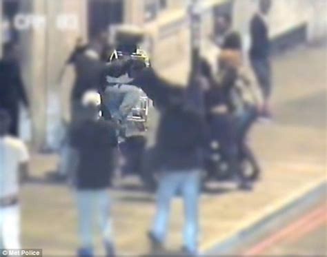 Camden CCTV Footage Shows A Man Being Stabbed During A Mass Brawl