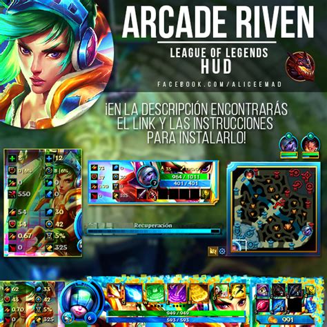 League Of Legends Hud Arcade Riven By Aliceemad On Deviantart
