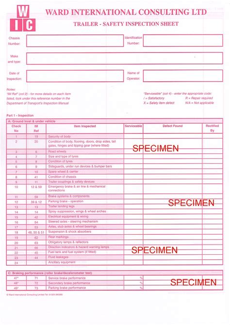 031 hgv vehicle daily check sheet template free inspection.inspection processes and rules for lorry, trailer and other hgv annual tests (mots). Trailer Inspection Pad - Ward International Consulting Ltd