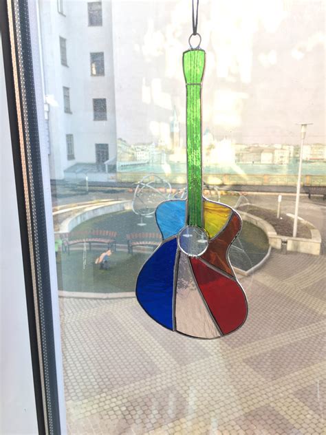 Guitar Stained GlassTiffany Guitar Musical Instrument Etsy
