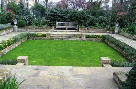 If possible, talk to successful gardeners in your area to. Sunken grassy area, steps, stone, lower border with plants ...
