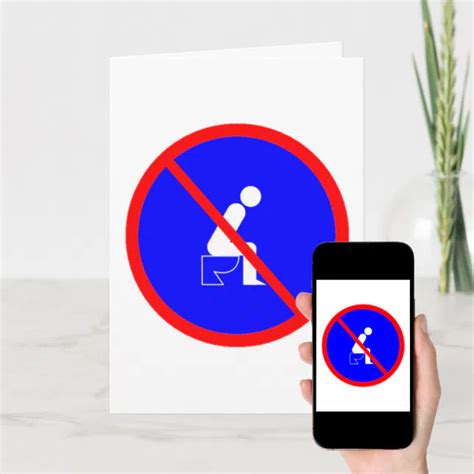 Funny No Sitting On Toilet Sign Greeting Card Zazzle
