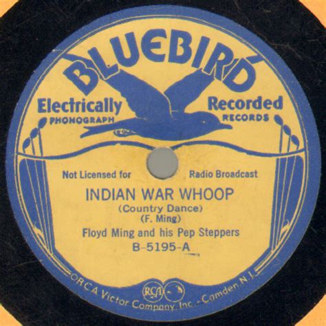 Floyd Ming And His Pep Steppers Indian War Whoop Old Red 1933