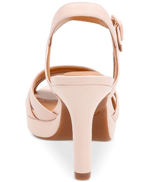 Clarks Leather Womens Mayra Poppy Dress Sandals In Dusty Pink Pink