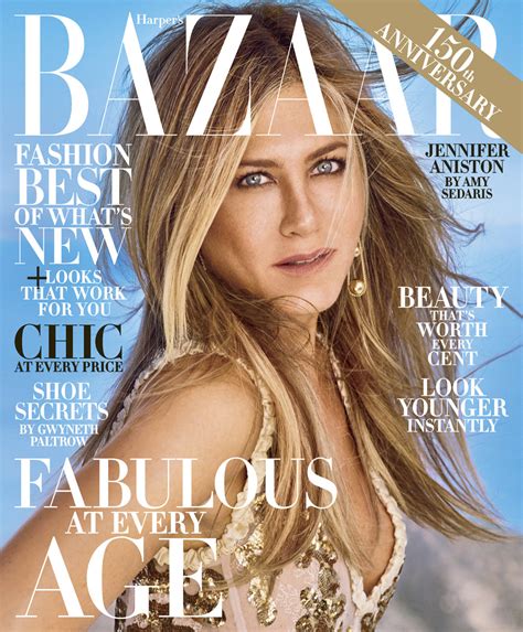 Jennifer Aniston Covers The October Issue Of Harpers Bazaar Magazine